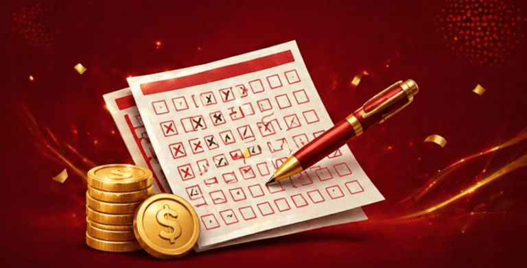 lottery red panel